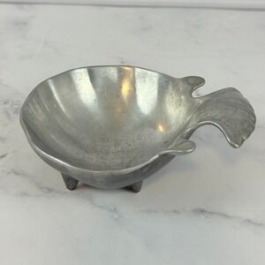 VTG Wilton Armetale Pewter Shell Fish Shaped Trinket Serving Bowl Brice Fox